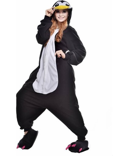 Zwarte Pinguin Onesie voor volwassenen - Zwarte Pinguin Kigurumi Pyjama