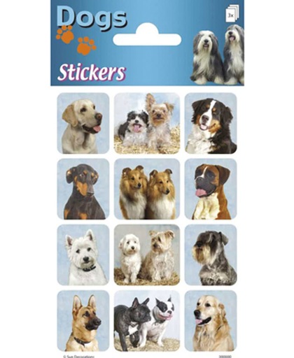 Stickers Honden 3 vellen