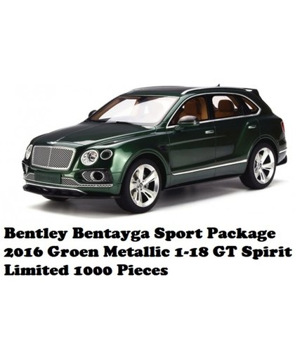 Bentley Bentayga Sport Package 2016 Groen Metallic 1-18 GT Spirit Limited 1000 Pieces