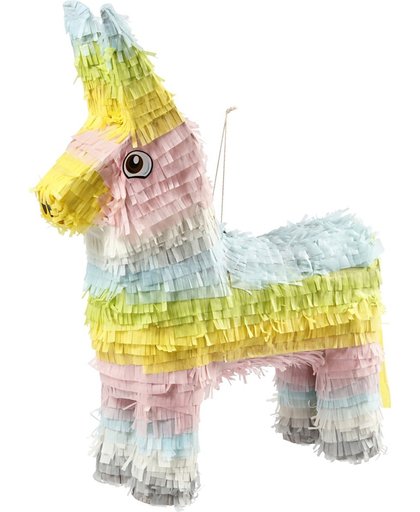 Party Piñata, afm 39x13x55 cm, 1 stuk, pastelkleuren