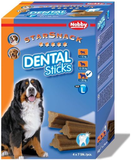 Nobby Starhondensnack Dental Sticks - Voor Honden Vanaf 20 Kg - 2 St à 1000 gr