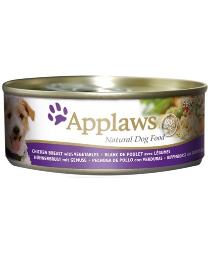 Applaws dog blik chicken / vegetables / rice hondenvoer 156 gr