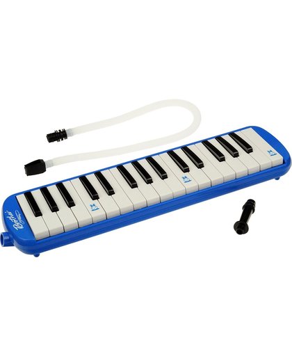 Melodica met tas – Blaas piano / keyboard 32 toetsen - blauw