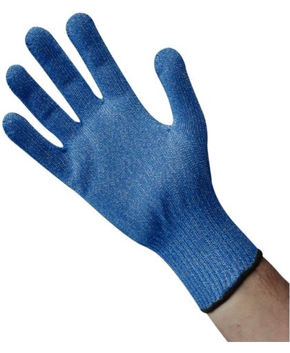 Snijbestendige handschoen blauw - maat L