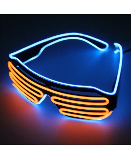 El Wire Shutter bril Blauw/Oranje- El Wire Shutter glasses Blue/Orange