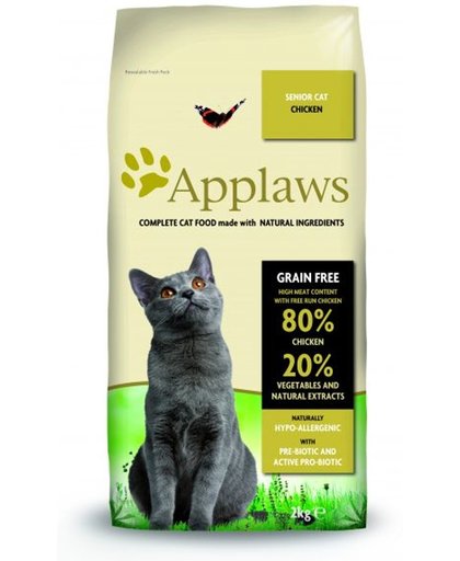 Applaws graanvrij Senior - Kip - Kattenvoer - 2 kg