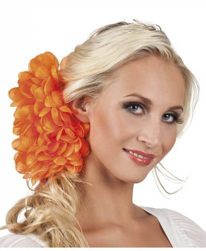 Haarbloem Oranje 20cm