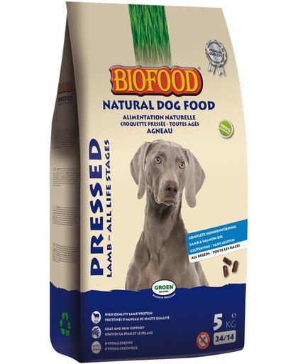 Biofood geperst lam / rijst premium hondenvoer 5 kg