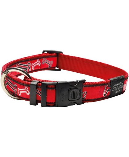 Rogz for dogs armed response halsband voor hond red rogz bone 25 mmx43-73 cm