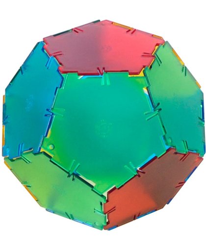Polydron transparant - 24 vijfhoeken