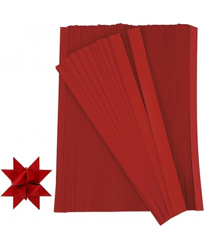 Papieren stroken rood 500 stuks