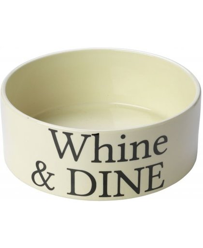 House of paws voerbak hond whine & dine creme 15x15x5 cm