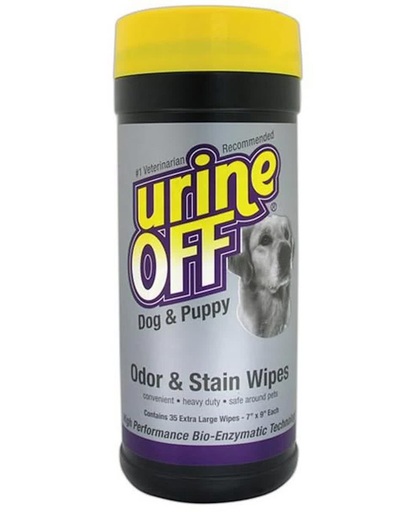 Urine off geur en reinigingsdoekjes voor hond en puppy urine - 1 st à 35 st