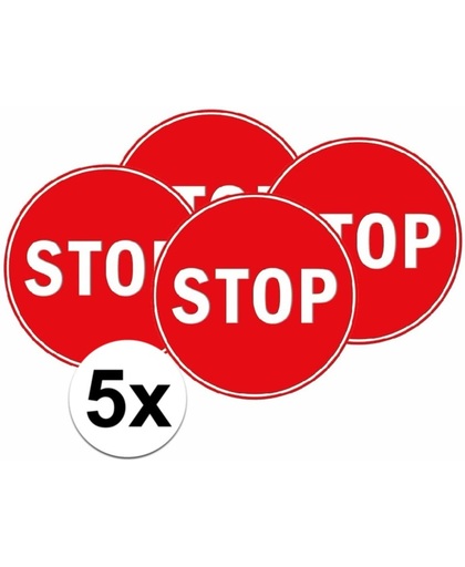 5x Stopbord stickers 15 cm