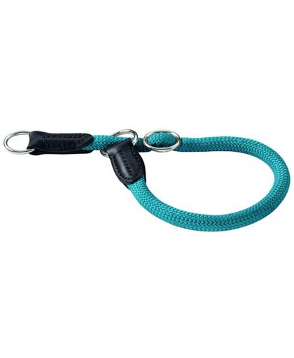 Hunter halsband voor hond freestyle met stop turquoise 40 cmx8 mm