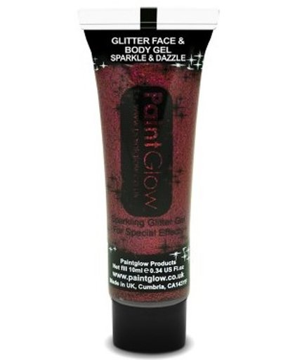 PaintGlow Face & Body paint Glitter Rood