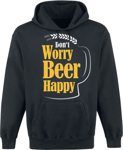 Don`t Worry Beer Happy Don`t Worry Beer Happy Trui met capuchon zwart