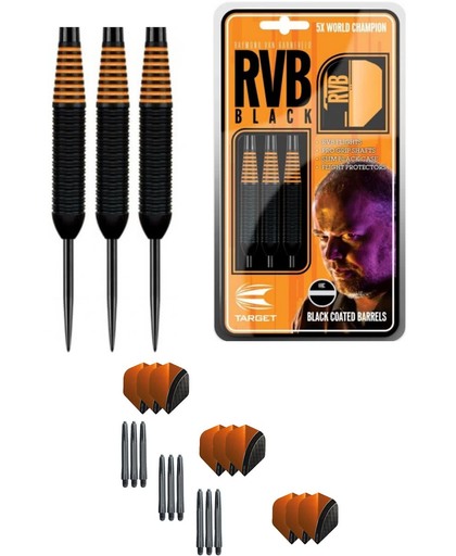 Target - Raymond van Barneveld - Black coated - 22 gram - dartpijlen + 9 dartshafts + 9 dartflights