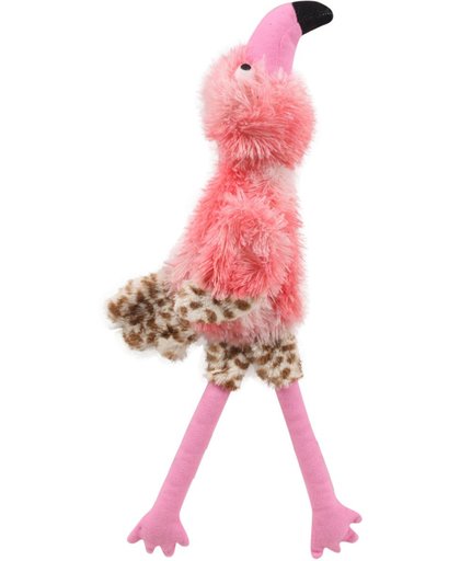 Adori Skinny Flamingo - Hondenspeelgoed - Met Piep - 51 cm - Assorti