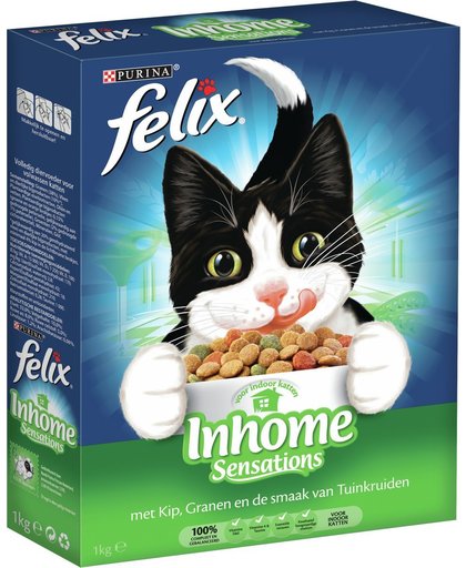 FELIX Inhome Sensations - Kip, Granen & toegevoegde Tuingroenten - kattenvoer 1 kg