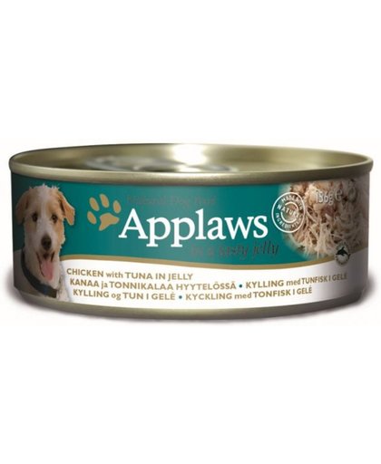 Applaws dog blik jelly chicken / tuna hondenvoer 156 gr