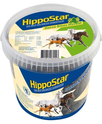 Hippostar Horse Bites Herbal - 2st à 1,5 kg - Paardensnoepjes