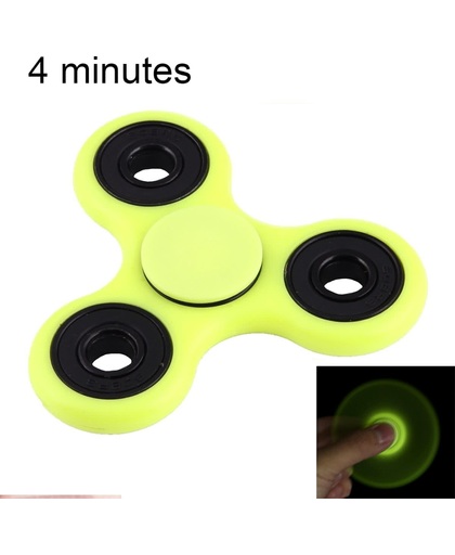 Fidget Spinner Toy Stress rooducer Anti-Anxiety Toy voor Children en Adults, 4 Minutes Rotation Time, Fluorescent licht, Hybrid Ceramic Bearing + POM materiaal(licht Green)