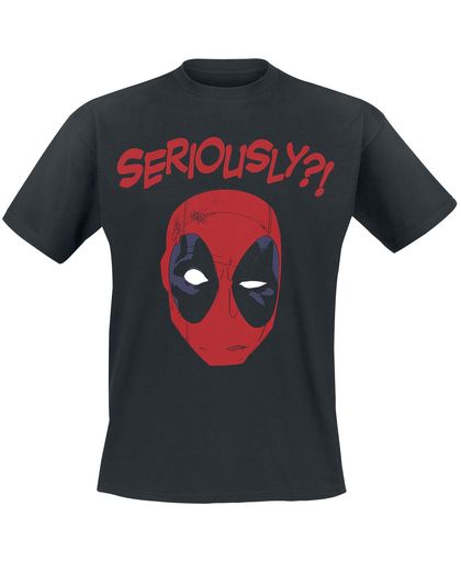 Deadpool Seriously?! T-shirt zwart