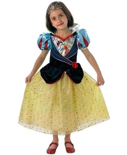 Disney Prinsessenjurk Sneeuwwitje Shimmer - Kostuum Kind - Maat 128/140