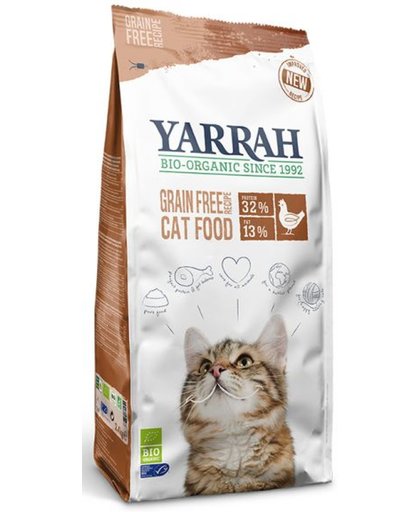 Yarrah cat adult graanvrij kip/vis kattenvoer 2,4 kg