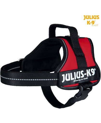 Julius k9 power-harnas voor hond / tuig voor  voor labels rood mini/51-67 cm