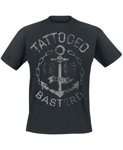 Badly Tattooed Basterd T-shirt zwart