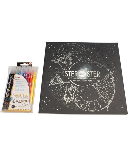 Ster Naar Ster tekenpuzzels set A040055 - inclusief markers