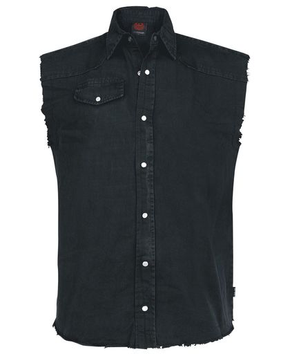 Spiral Solid Black Overhemd (mouwloos) zwart