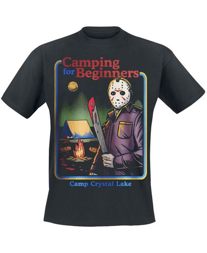 Friday The 13th Camping For Beginners T-shirt zwart