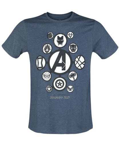 Avengers Infinity War - Logos T-shirt blauw gemêleerd