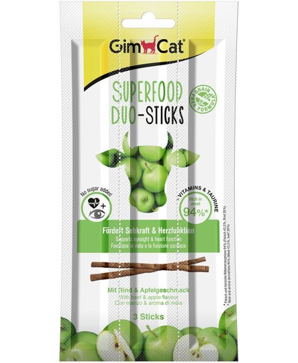 GimCat Superfood DuoSticks Rund & Appel - Kat - Snack - 3 sticks