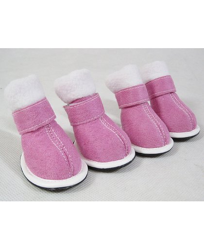 Comfort boots voor de hond licht roze. - 4 LENGTE 5 CM / BREEDTE 4,2 CM