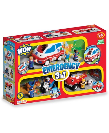 Wow Toys Emergency Rescue 3 in 1 Multipack