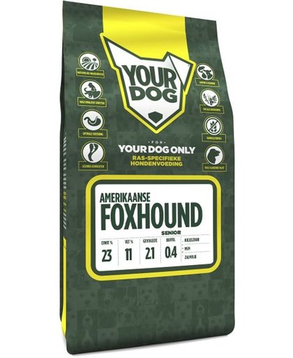 Yourdog amerikaanse foxhound hondenvoer senior 3 kg
