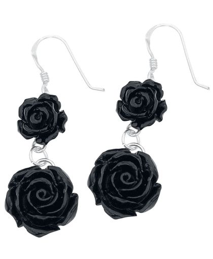 Black Roses Oorbellen, per paar st.