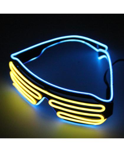 El Wire Shutter bril Blauw/Geel- El Wire Shutter glasses Blue/Yellow