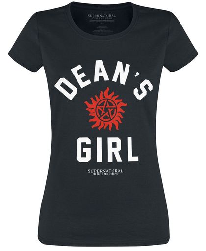 Supernatural Dean&apos;s Girl Girls shirt zwart