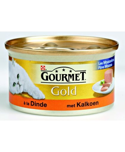 Gourmet Gold Mousse - Kalkoen - Kattenvoer - 24 x 85 g