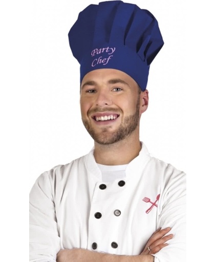 Blauwe koksmuts Party Chef
