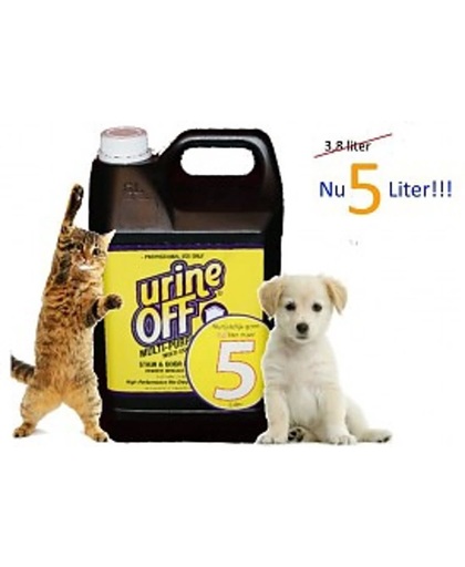 UrineOff geur- en vlekkenverwijderaar hond en kat 5 Liter
