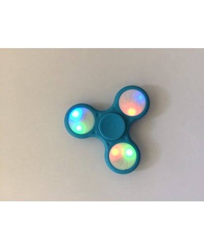 Fidget Spinner met LED lampjes - Hand Spinner - Helpt stress te verminderen - Gadget - Rage 2017 - Kwaliteits Spinner Blauw