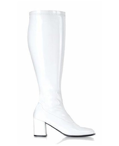 Glimmende witte laarzen dames 37