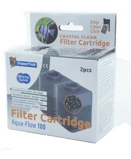 SuperFish Filtercartridge Aqua-Flow 100 met zeoliet voor 4 maanden