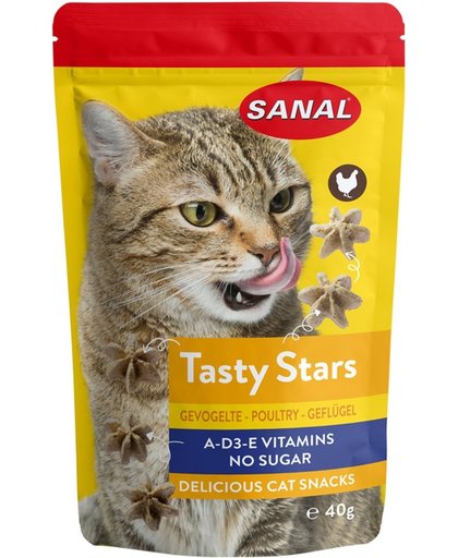 Sanal - Kattensnack - Gevogelte - Tasty Stars - 12 x 40 gram